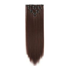 Load image into Gallery viewer, 7pcs/set Clip Wig High Temperature Silk Wig Piece Synthetic Long Straight Hair Wig Natural Traceless Hair Accessories
