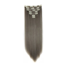Load image into Gallery viewer, 7pcs/set Clip Wig High Temperature Silk Wig Piece Synthetic Long Straight Hair Wig Natural Traceless Hair Accessories
