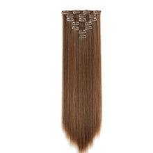 Load image into Gallery viewer, 7pcs/set Clip Wig High Temperature Silk Wig Piece Synthetic Long Straight Hair Wig Natural Traceless Hair Accessories
