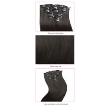 Load image into Gallery viewer, 7pcs/set Clip Wig High Temperature Silk Wig Piece Synthetic Long Straight Hair Wig Natural Traceless Hair Accessories
