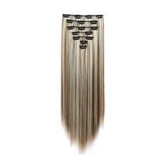 Load image into Gallery viewer, 7pcs/set Clip Wig High Temperature Silk Wig Piece Synthetic Long Straight Hair Wig Natural Traceless Hair Accessories
