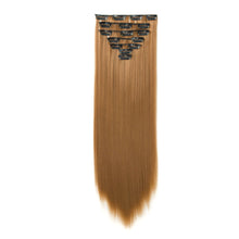 Load image into Gallery viewer, 7pcs/set Clip Wig High Temperature Silk Wig Piece Synthetic Long Straight Hair Wig Natural Traceless Hair Accessories
