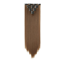 Load image into Gallery viewer, 7pcs/set Clip Wig High Temperature Silk Wig Piece Synthetic Long Straight Hair Wig Natural Traceless Hair Accessories
