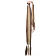 Load image into Gallery viewer, Wrap Style Hair Extension Ponytail Synthetic Wig Ponytail Elastic Hair Rope Solid Colored Ponytail Braid Hair Accessories
