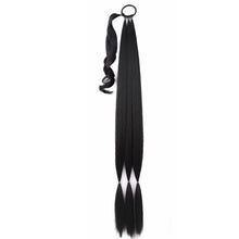Load image into Gallery viewer, Wrap Style Hair Extension Ponytail Synthetic Wig Ponytail Elastic Hair Rope Solid Colored Ponytail Braid Hair Accessories
