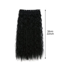 Load image into Gallery viewer, One Piece 5-clip Synthetic Wave Wig 22 Inches Fluffy Natural Wool Curly Long Curly Wig Piece Hair Extension
