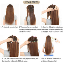 Load image into Gallery viewer, One Piece 5-clip Synthetic Wave Wig 22 Inches Fluffy Natural Wool Curly Long Curly Wig Piece Hair Extension

