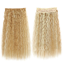 Load image into Gallery viewer, One Piece 5-clip Synthetic Wave Wig 22 Inches Fluffy Natural Wool Curly Long Curly Wig Piece Hair Extension
