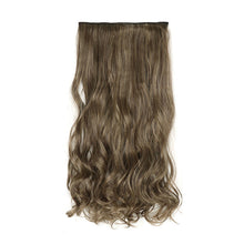 Load image into Gallery viewer, One Piece 5-clip Synthetic Wig 22 Inches Natural Water Ripple Long Curly Wig Piece Increase Hair Volume Colored Hair Extension
