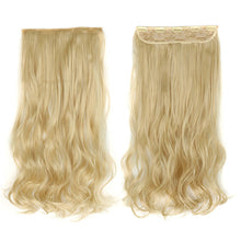 Load image into Gallery viewer, One Piece 5-clip Synthetic Wig 22 Inches Natural Water Ripple Long Curly Wig Piece Increase Hair Volume Colored Hair Extension
