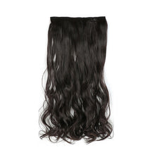 Load image into Gallery viewer, One Piece 5-clip Synthetic Wig 22 Inches Natural Water Ripple Long Curly Wig Piece Increase Hair Volume Colored Hair Extension
