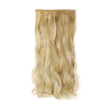 Load image into Gallery viewer, One Piece 5-clip Synthetic Wig 22 Inches Natural Water Ripple Long Curly Wig Piece Increase Hair Volume Colored Hair Extension
