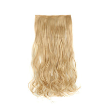 Load image into Gallery viewer, One Piece 5-clip Synthetic Wig 22 Inches Natural Water Ripple Long Curly Wig Piece Increase Hair Volume Colored Hair Extension
