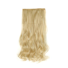 Load image into Gallery viewer, One Piece 5-clip Synthetic Wig 22 Inches Natural Water Ripple Long Curly Wig Piece Increase Hair Volume Colored Hair Extension
