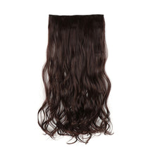 Load image into Gallery viewer, One Piece 5-clip Synthetic Wig 22 Inches Natural Water Ripple Long Curly Wig Piece Increase Hair Volume Colored Hair Extension
