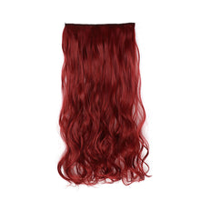 Load image into Gallery viewer, One Piece 5-clip Synthetic Wig 22 Inches Natural Water Ripple Long Curly Wig Piece Increase Hair Volume Colored Hair Extension
