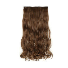 Load image into Gallery viewer, One Piece 5-clip Synthetic Wig 22 Inches Natural Water Ripple Long Curly Wig Piece Increase Hair Volume Colored Hair Extension
