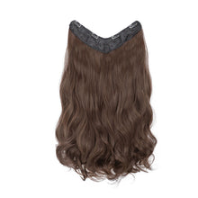 Load image into Gallery viewer, One Piece 4-clip Long Curly Wavy Wig V-shaped Hair Extensions Fluffy Invisible Synthetic Wig Hair Piece for Women
