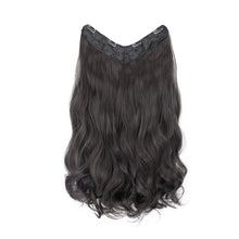 Load image into Gallery viewer, One Piece 4-clip Long Curly Wavy Wig V-shaped Hair Extensions Fluffy Invisible Synthetic Wig Hair Piece for Women
