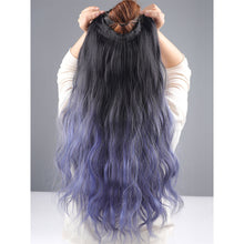 Load image into Gallery viewer, One Piece V-shaped Gradient Water Ripple Wig Hair Extensions Natural Fluffy Increase Hair Volume Synthetic Wig Hair Piece
