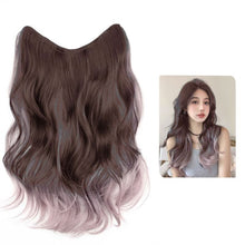 Load image into Gallery viewer, One Piece U-shaped Gradient Big Wave Wig Long Curly Hair Extensions Fluffy Increase Hair Volume Synthetic Wig Hair Piece
