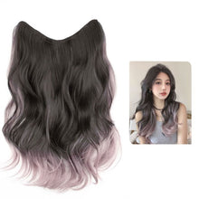Load image into Gallery viewer, One Piece U-shaped Gradient Big Wave Wig Long Curly Hair Extensions Fluffy Increase Hair Volume Synthetic Wig Hair Piece
