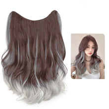 Load image into Gallery viewer, One Piece U-shaped Gradient Big Wave Wig Long Curly Hair Extensions Fluffy Increase Hair Volume Synthetic Wig Hair Piece
