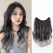 Load image into Gallery viewer, One Piece U-shaped Gradient Big Wave Wig Long Curly Hair Extensions Fluffy Increase Hair Volume Synthetic Wig Hair Piece
