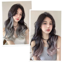 Load image into Gallery viewer, One Piece U-shaped Gradient Big Wave Wig Long Curly Hair Extensions Fluffy Increase Hair Volume Synthetic Wig Hair Piece
