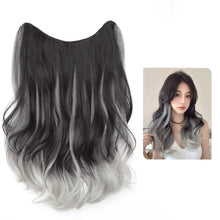 Load image into Gallery viewer, One Piece U-shaped Gradient Big Wave Wig Long Curly Hair Extensions Fluffy Increase Hair Volume Synthetic Wig Hair Piece
