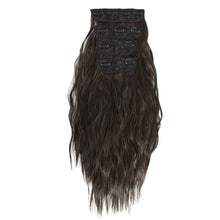 Load image into Gallery viewer, 4pcs/set Clip Wig Water Ripple Wig Hair Extensions Fluffy Increase Hair Volume Synthetic Long Curly Hair Wig Hair Accessories
