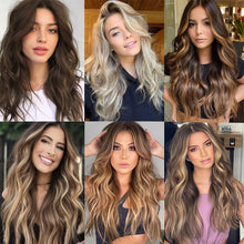 Load image into Gallery viewer, 4pcs/set Clip Wig Water Ripple Wig Hair Extensions Fluffy Increase Hair Volume Synthetic Long Curly Hair Wig Hair Accessories
