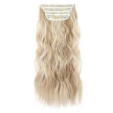Load image into Gallery viewer, 4pcs/set Clip Wig Water Ripple Wig Hair Extensions Fluffy Increase Hair Volume Synthetic Long Curly Hair Wig Hair Accessories
