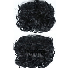 Load image into Gallery viewer, Insert Comb Curly Wig Hair Extensions Bun Fluffy Natural Updo Chignon Synthetic Elastic Messy Bun Hair Piece
