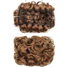 Load image into Gallery viewer, Insert Comb Curly Wig Hair Extensions Bun Fluffy Natural Updo Chignon Synthetic Elastic Messy Bun Hair Piece
