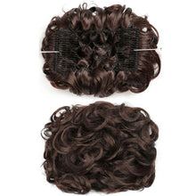 Load image into Gallery viewer, Insert Comb Curly Wig Hair Extensions Bun Fluffy Natural Updo Chignon Synthetic Elastic Messy Bun Hair Piece
