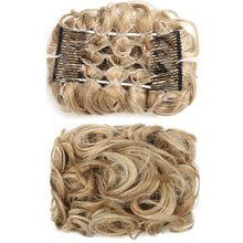 Load image into Gallery viewer, Insert Comb Curly Wig Hair Extensions Bun Fluffy Natural Updo Chignon Synthetic Elastic Messy Bun Hair Piece

