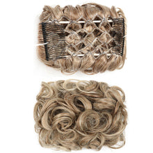 Load image into Gallery viewer, Insert Comb Curly Wig Hair Extensions Bun Fluffy Natural Updo Chignon Synthetic Elastic Messy Bun Hair Piece
