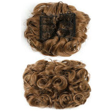 Load image into Gallery viewer, Insert Comb Curly Wig Hair Extensions Bun Fluffy Natural Updo Chignon Synthetic Elastic Messy Bun Hair Piece
