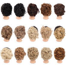 Load image into Gallery viewer, Insert Comb Curly Wig Hair Extensions Bun Fluffy Natural Updo Chignon Synthetic Elastic Messy Bun Hair Piece
