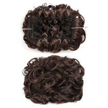 Load image into Gallery viewer, Insert Comb Curly Wig Hair Extensions Bun Fluffy Natural Updo Chignon Synthetic Elastic Messy Bun Hair Piece
