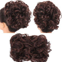 Load image into Gallery viewer, Insert Comb Curly Wig Hair Extensions Bun Fluffy Natural Updo Chignon Synthetic Elastic Messy Bun Hair Piece
