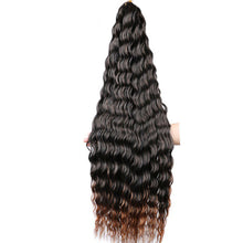 Load image into Gallery viewer, Deep Wave Bulk Hair Colored Crochet Wig Synthetic Long Curly Hair High Temperature Silk Hair Bulk 30 Inch Hair Extensions
