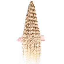 Load image into Gallery viewer, Deep Wave Bulk Hair Colored Crochet Wig Synthetic Long Curly Hair High Temperature Silk Hair Bulk 30 Inch Hair Extensions
