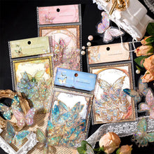 Load image into Gallery viewer, 20pcs/pack Twinkle Butterfly Stickers Laser Silver Collage Junk Journal DIY Srapbooking PET Aesthetics Decor Stickers
