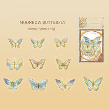 Load image into Gallery viewer, 20pcs/pack Twinkle Butterfly Stickers Laser Silver Collage Junk Journal DIY Srapbooking PET Aesthetics Decor Stickers
