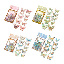 Load image into Gallery viewer, 20pcs/pack Twinkle Butterfly Stickers Laser Silver Collage Junk Journal DIY Srapbooking PET Aesthetics Decor Stickers
