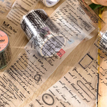 Load image into Gallery viewer, 3cm/5cm*2m Transparent Material Tapes Letter English Phrase DIY Masking Tape Scrapbooking Sticker Label Stationery
