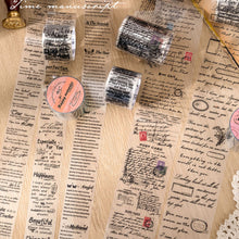 Load image into Gallery viewer, 3cm/5cm*2m Transparent Material Tapes Letter English Phrase DIY Masking Tape Scrapbooking Sticker Label Stationery

