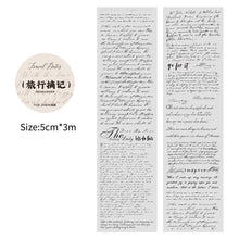 Load image into Gallery viewer, 5cm*3m Transparent Material Tapes Letter English Phrase DIY Masking Tape Scrapbooking Sticker Label Stationery
